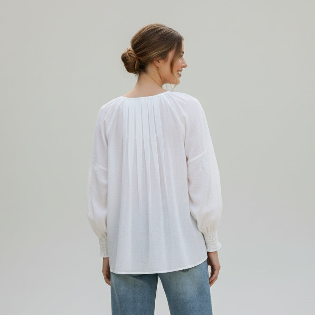 Lumière Broderie Blouse for Women