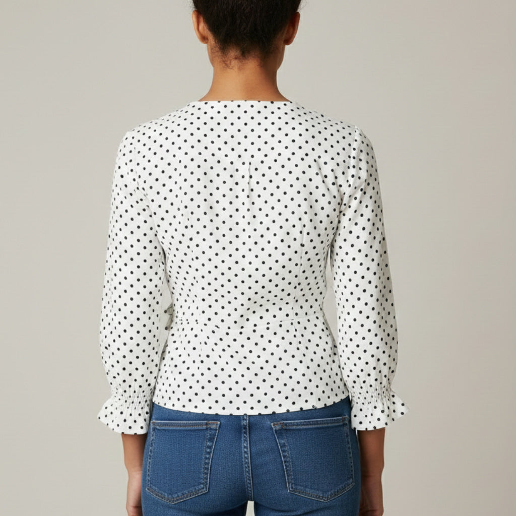 Chic Polka Dot Blouse for Women