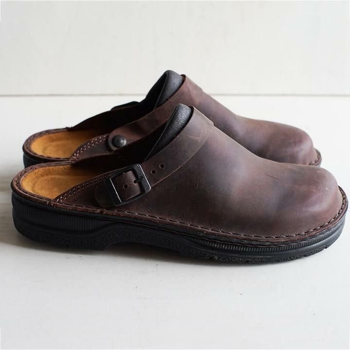 Men's Orthopedic Clogs Adjustable Buckle Rustic Finish
