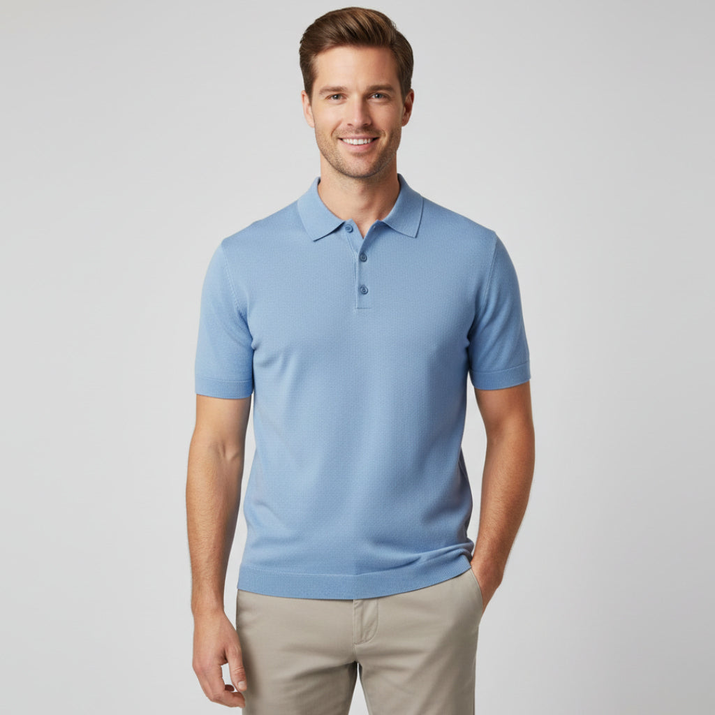 The Refined Knitted Polo Shirt for Men