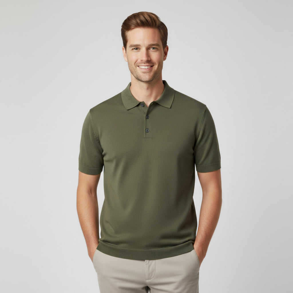 The Refined Knitted Polo Shirt for Men