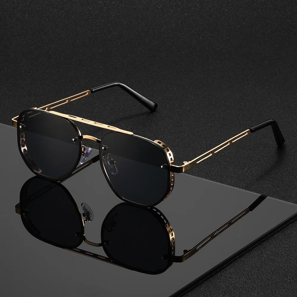 Men Aviator Sunglasses Square Pilot UV400 Eyewear
