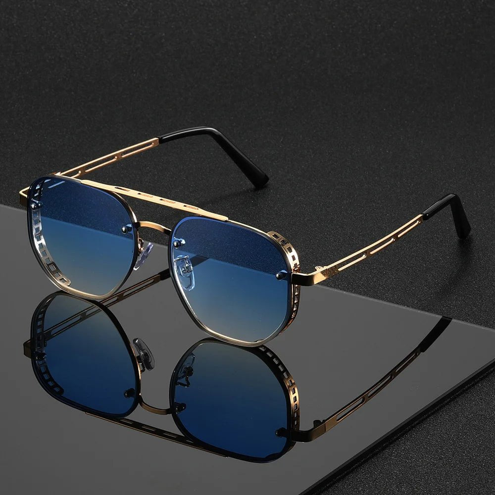 Men Aviator Sunglasses Square Pilot UV400 Eyewear