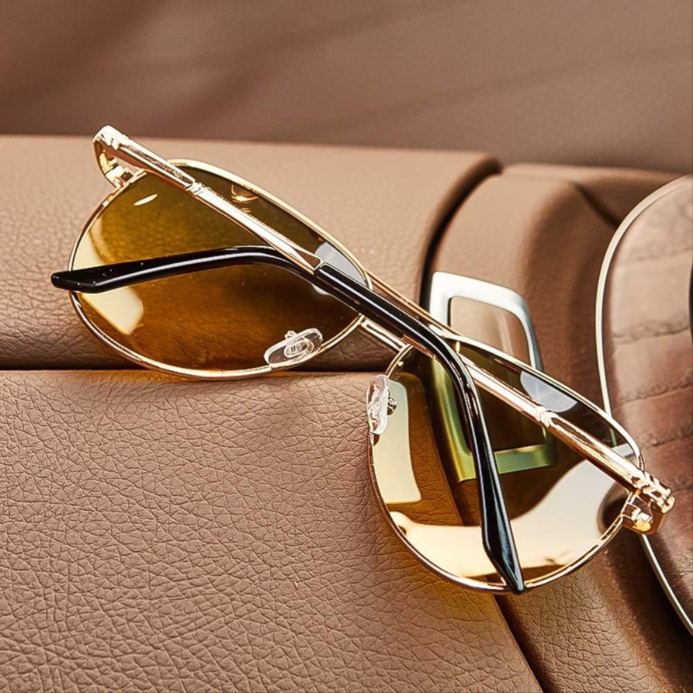 Men's Aviator Sunglasses - Metal Frame and Double Bridge Design