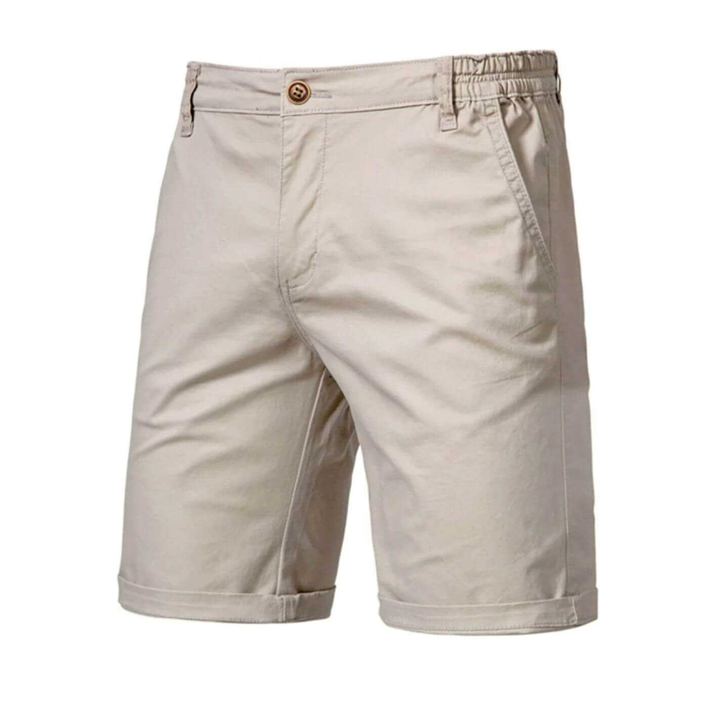 Men's Chino Shorts - Slim Fit and Button Fastening