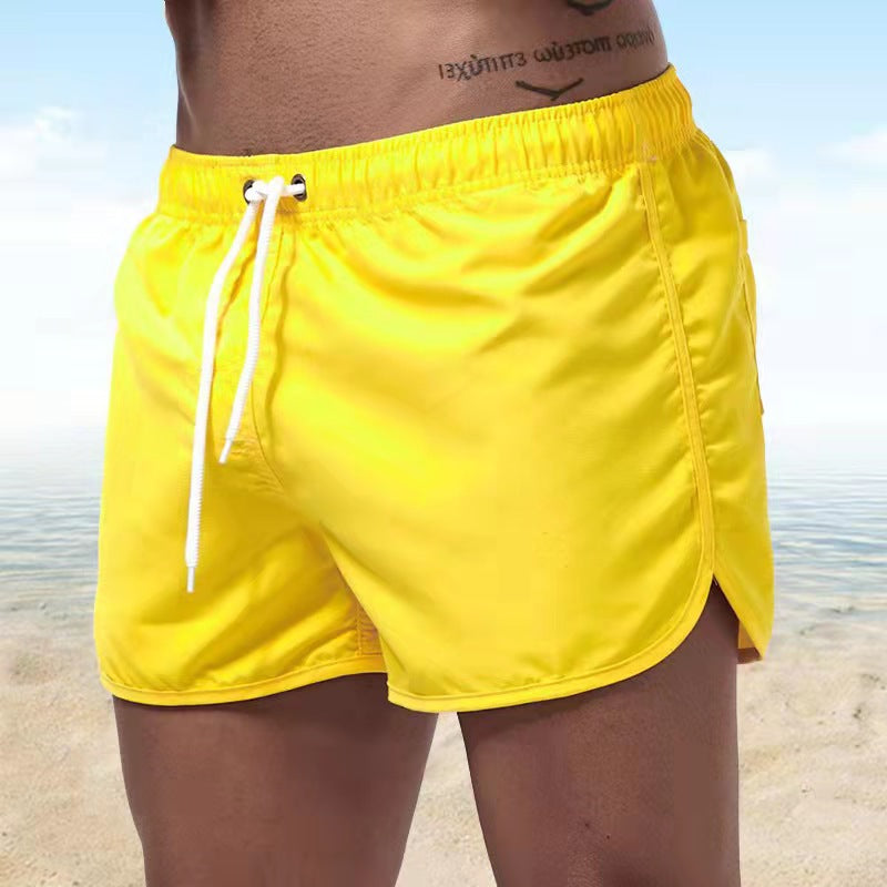 Men's Relaxed Fit Elastic Waist Swim Shorts - Quick Dry Design