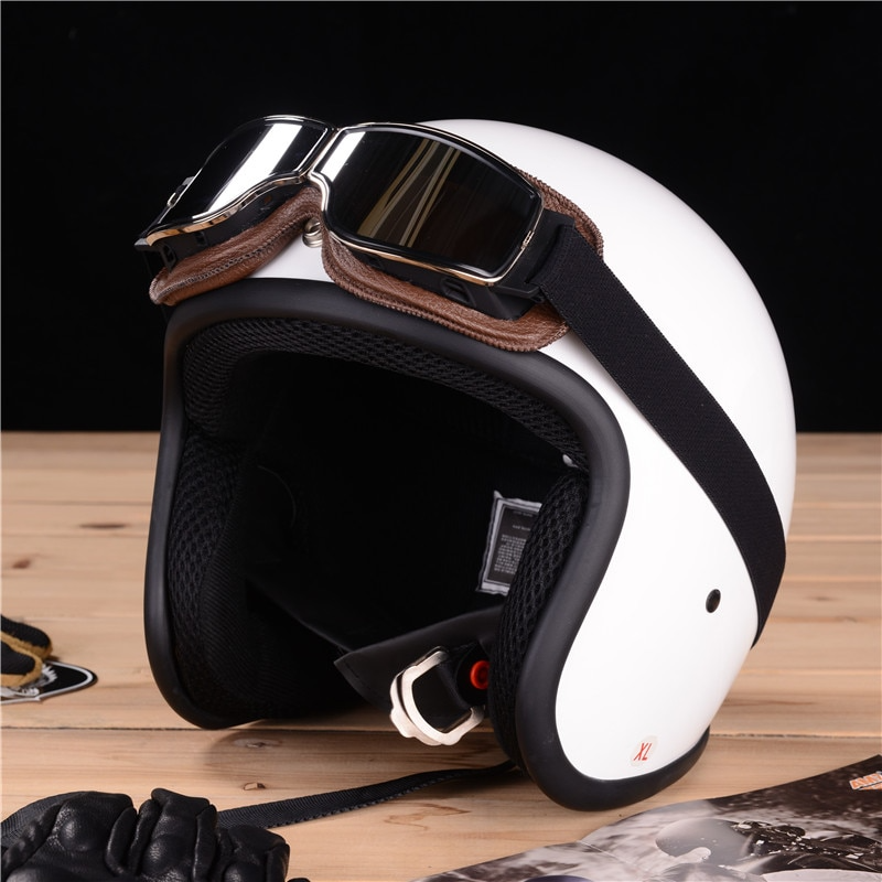 Men's Retro Motorcycle Goggles - Retro Style with Leather Padding