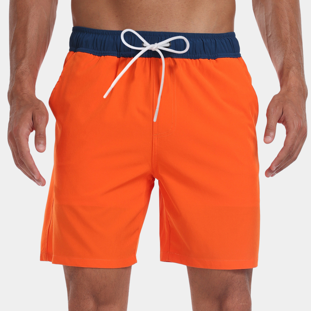 Men's Swim Shorts - Adjustable Waistband and Built-In Compression Liner