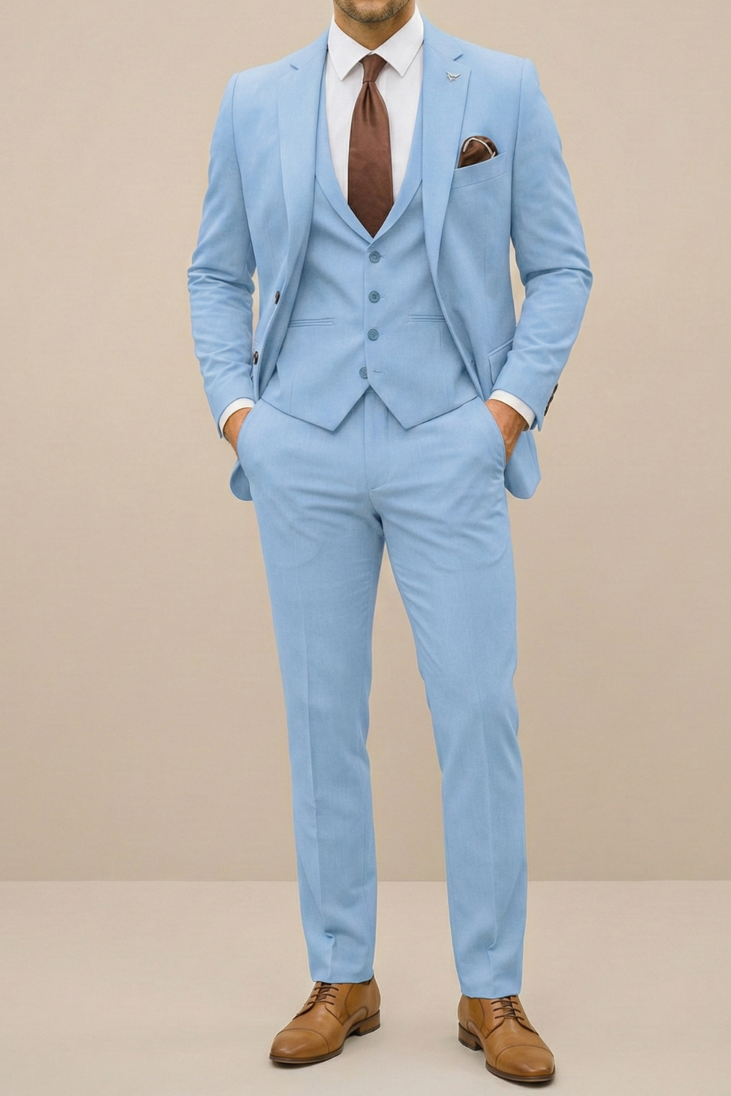 Men's Three-Piece Suit Modern Slim Fit Formal