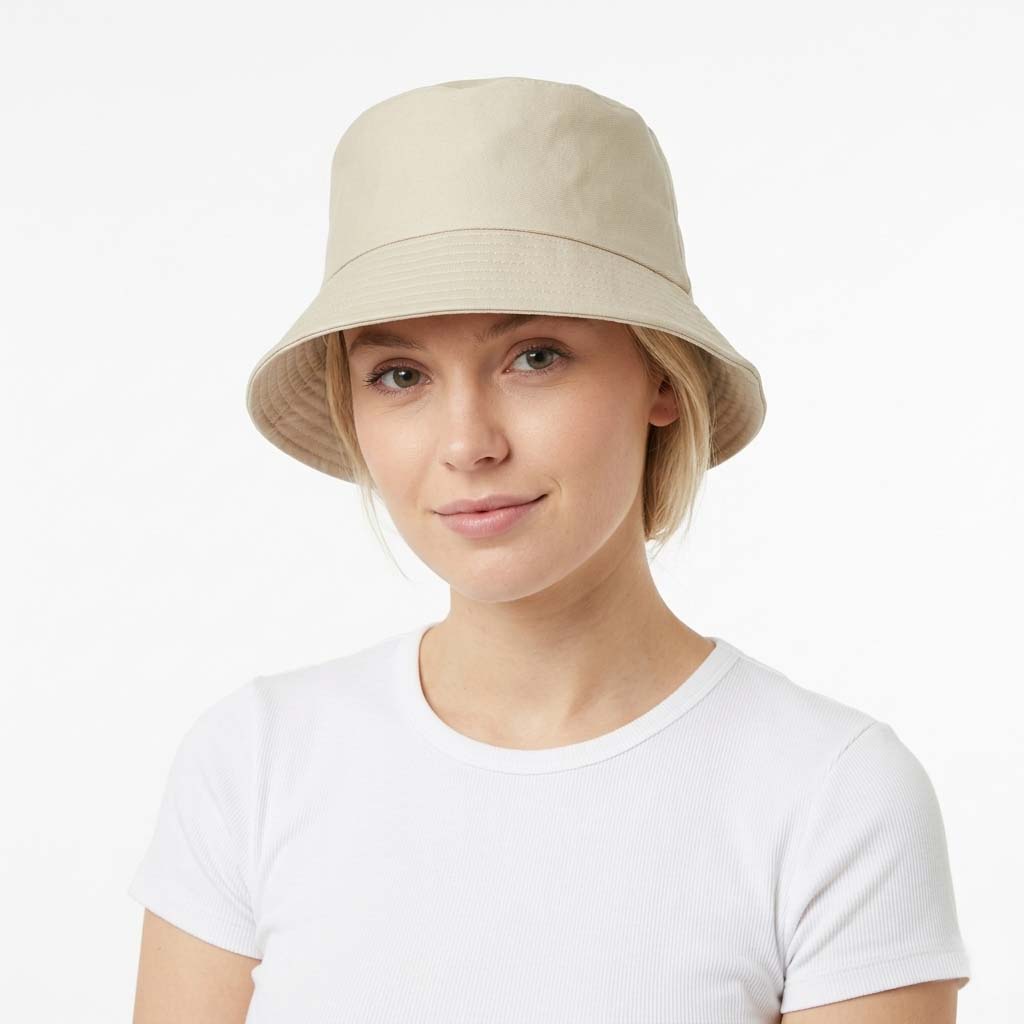 Unisex Minimalist Bucket Hat - Stitched Brim Style