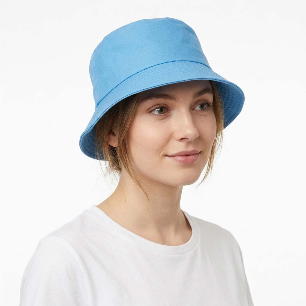 Unisex Minimalist Bucket Hat - Stitched Brim Style