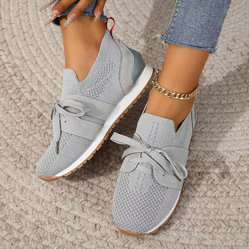 Women's Lightweight Slip-On Sneakers - Breathable Knit