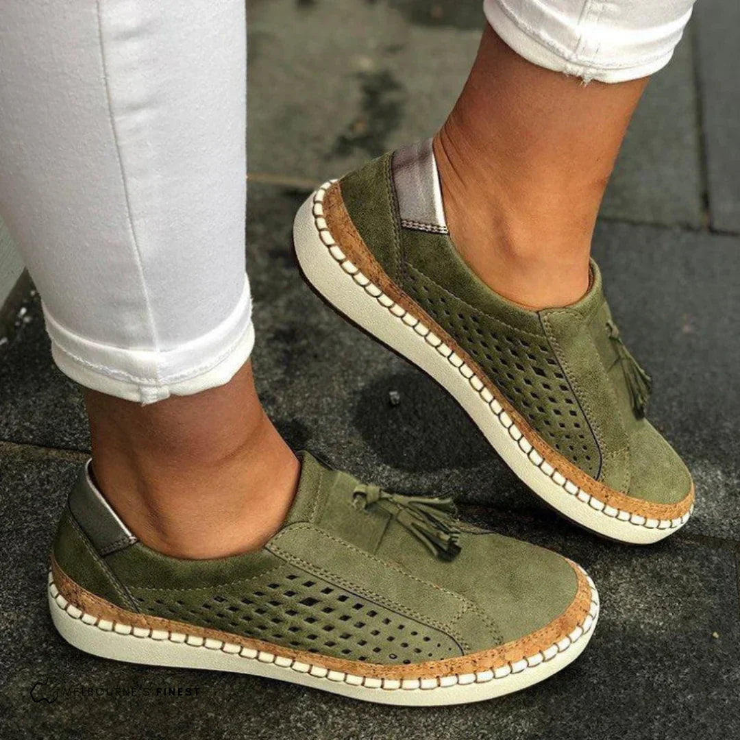 Women's Orthopedic Sneakers Slip On Tassel Walking Shoes